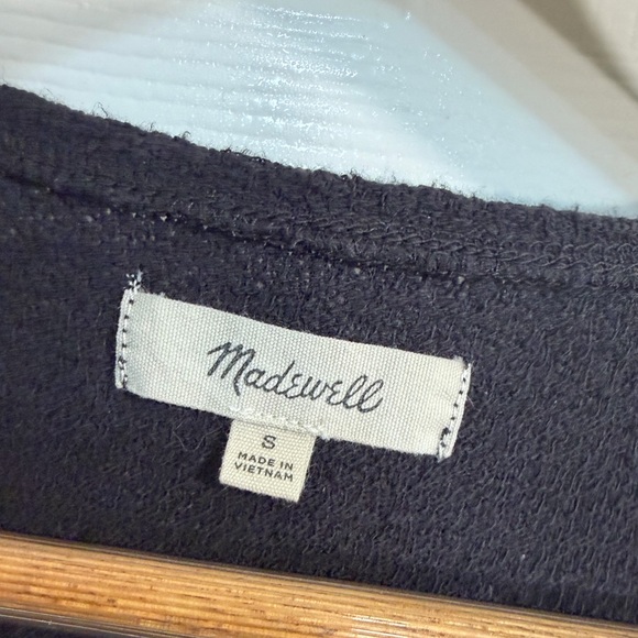 Madewell Black Wrap Tie Front Top - Picture 3 of 4